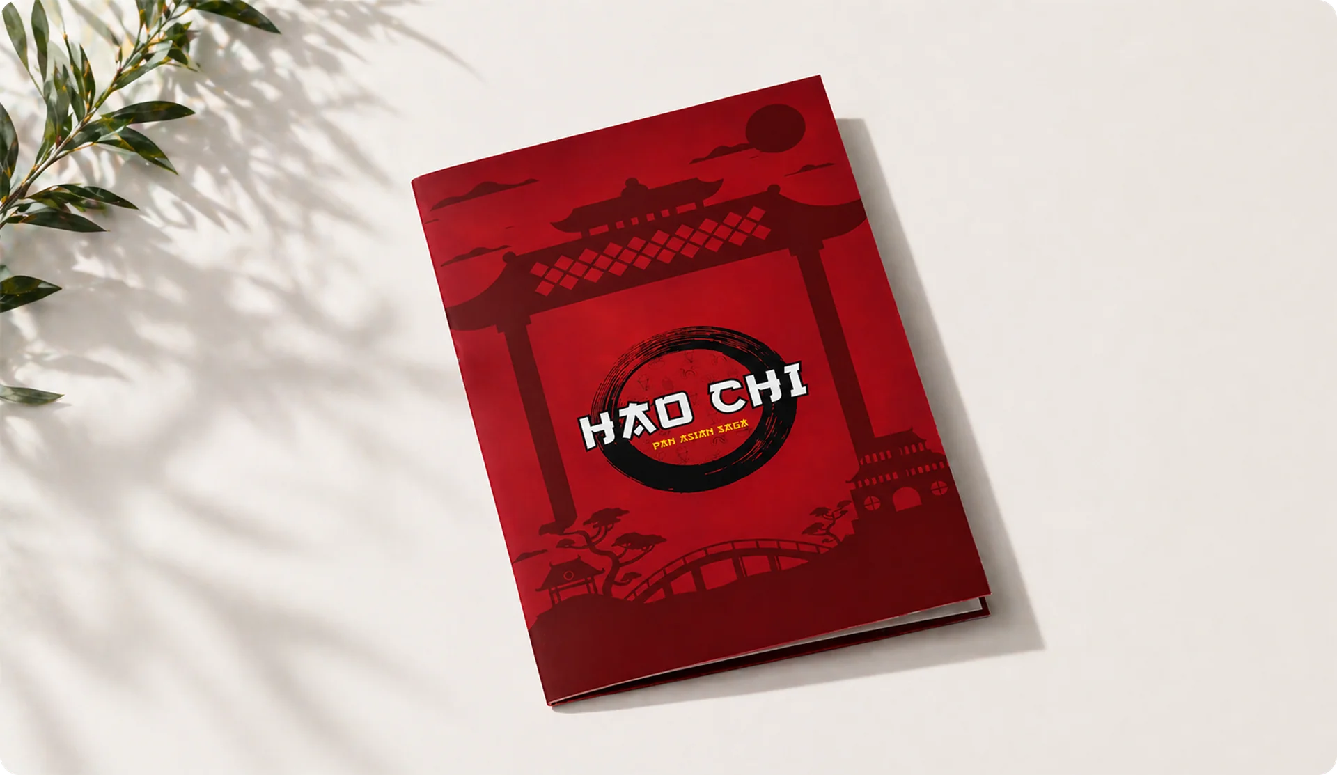 Hao Chi restaurant brochure front cover design